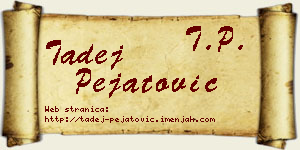 Tadej Pejatović vizit kartica